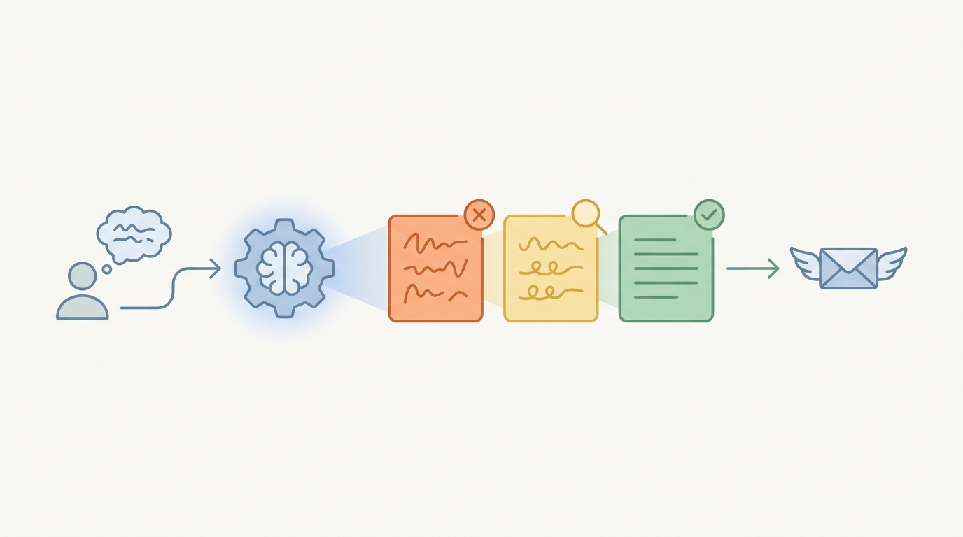 保護者返信文をAIで作る方法 を表す抽象ビジュアル