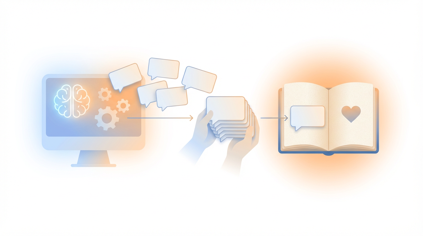 連絡帳コメントをAIで作る方法 を表す抽象ビジュアル