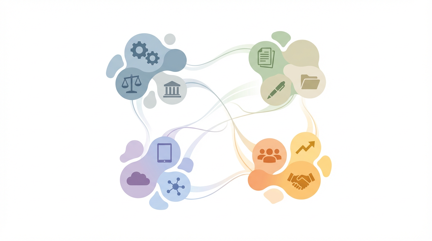 保育園運営ガイド を表す抽象ビジュアル