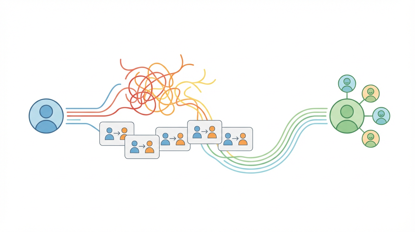 保育園の人間関係トラブル対策 を表す抽象ビジュアル