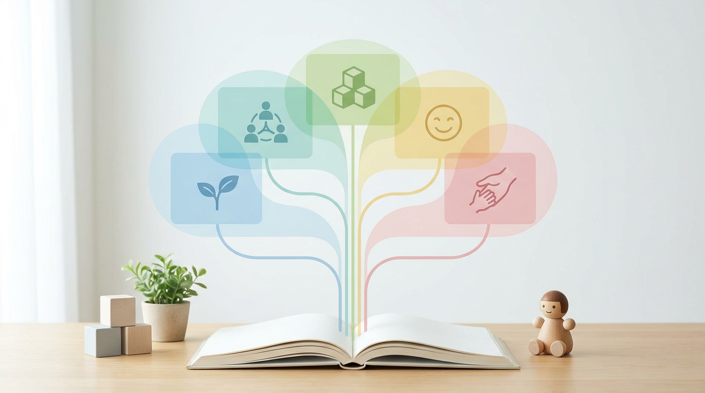 保育所保育指針とは を表す抽象ビジュアル