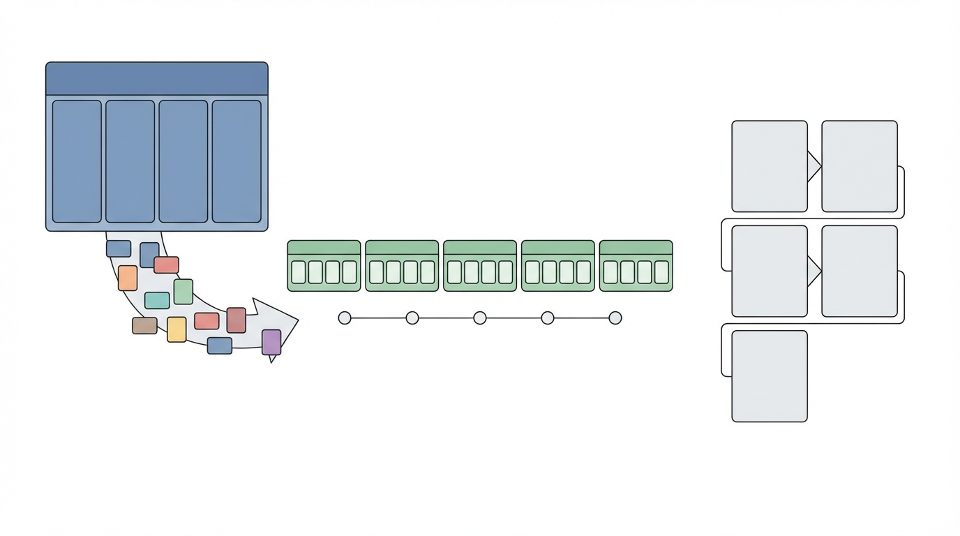 週案の書き方 を表す抽象ビジュアル