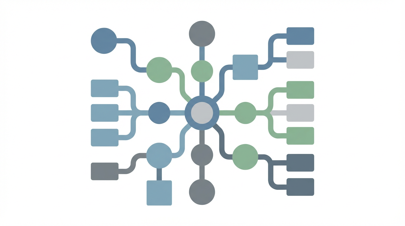 サイトマップ を表す抽象ビジュアル