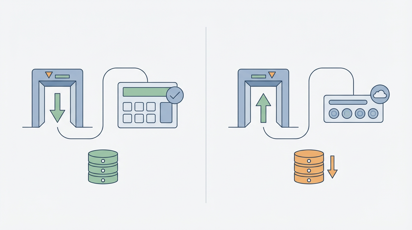 登降園管理システム比較 を表す抽象ビジュアル