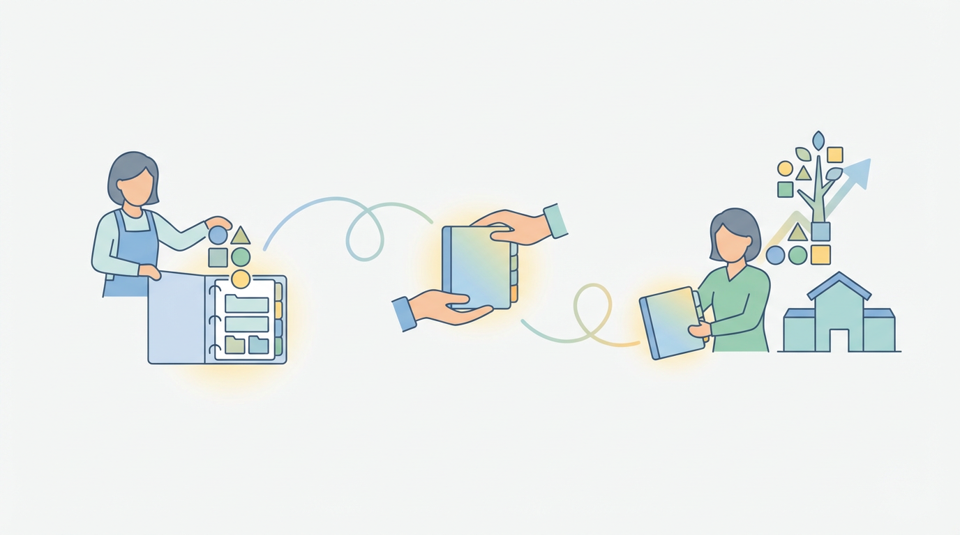 要録とは を表す抽象ビジュアル