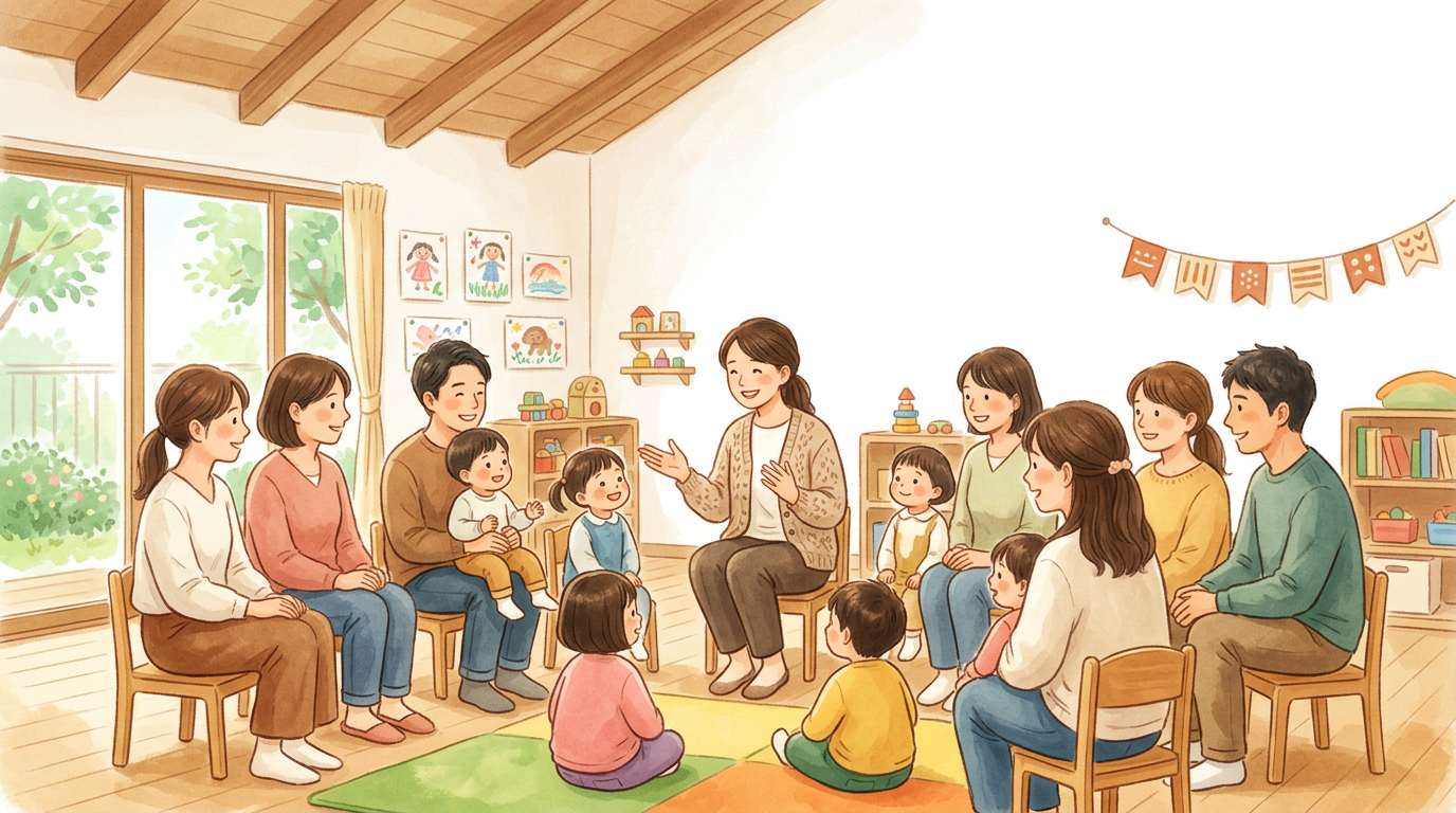 保護者会 先生の挨拶 例文 を表す挿入図