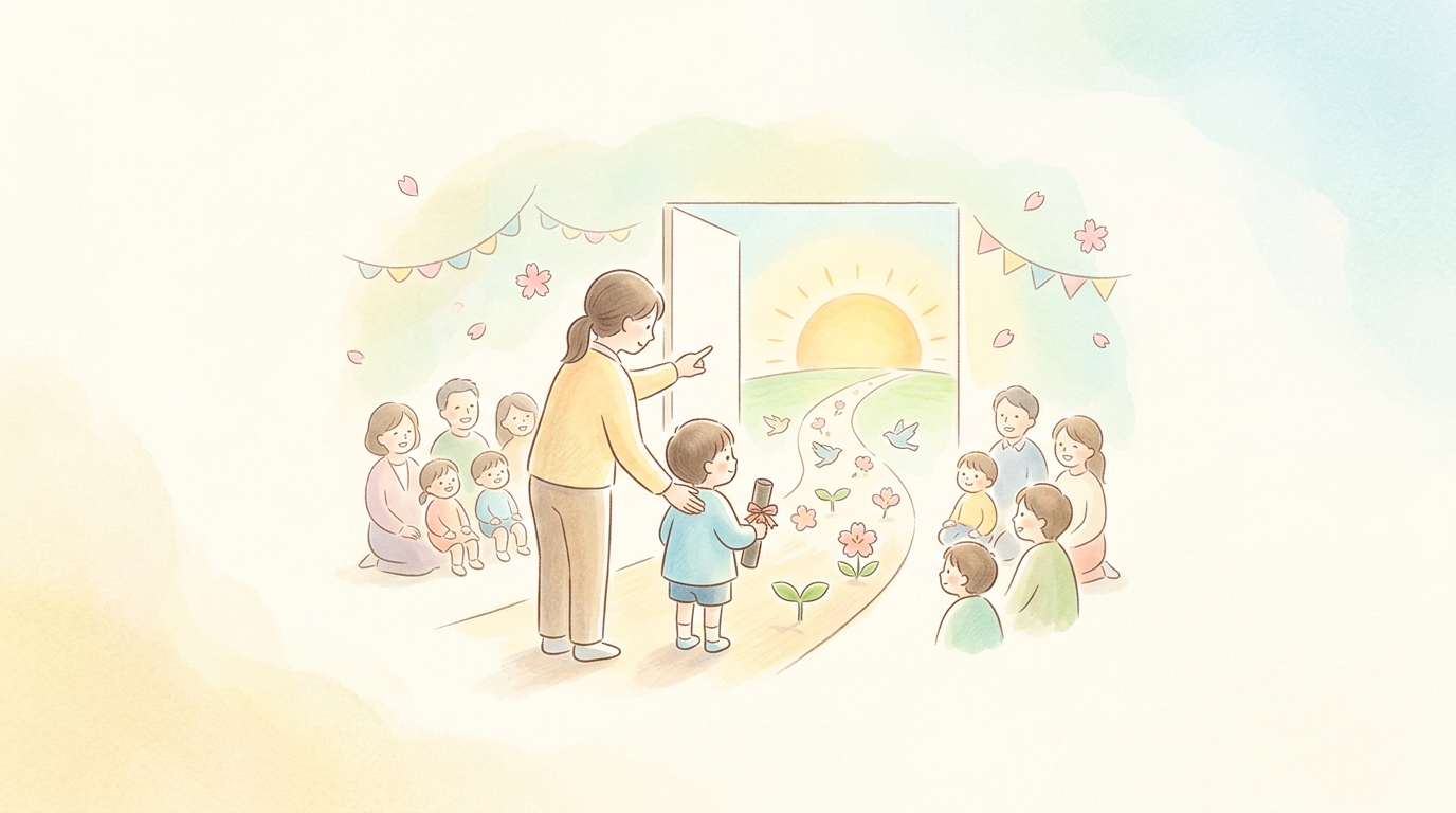 卒園式で子どもへ贈る言葉 例文 を表す挿入図